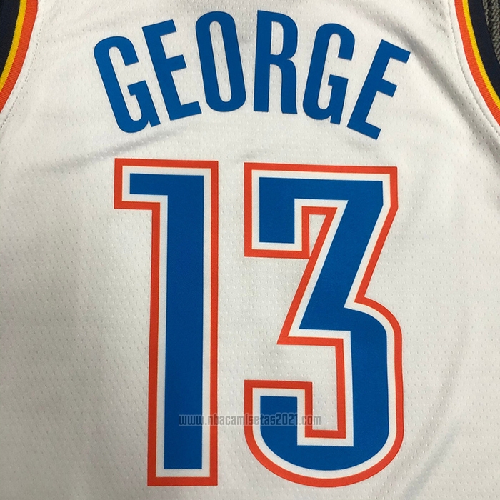 Camiseta Oklahoma City Thunder Paul George #13 Association Blanco